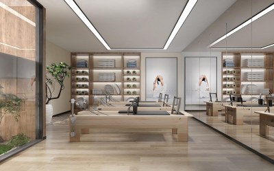 现代瑜伽室3D模型下载